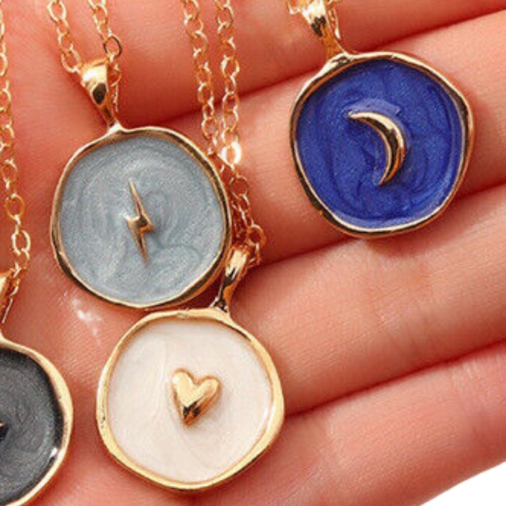 NEW! Gorgeous Necklace - BLUE MOON / WHITE HEART / LIGHTNING BOLT - YOU PICK 1!
